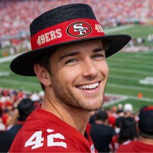 San Francisco 49ers Black and Red Hat